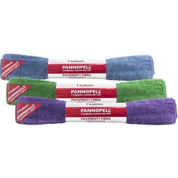 Eudorex Panno Pavimenti Fibra Gigante 45x65 cm – Microfibra Poliattiva Sanificante – Super Assorbente e Anti-Aloni – Per Grandi Superfici e Vetri