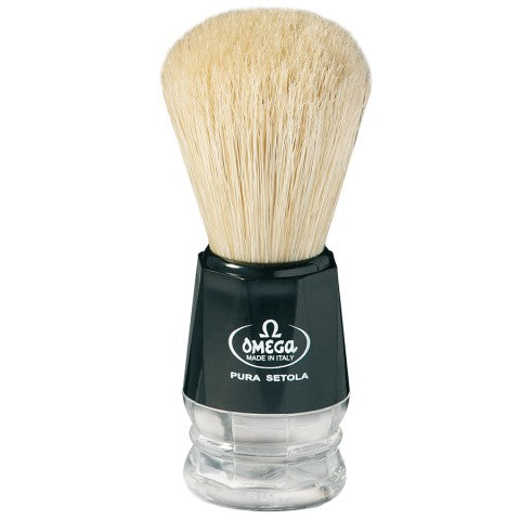 Omega Pennello da Barba Professionale – Pura Setola Sterilizzata – Marchio Storico (dal 1950) – Made in Italy – Art. 10019