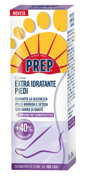 PREP Crema Extra Idratante Piedi 75ml Compound Dermoprotettivo – Soluzione Intensiva Anti-Secchezza per Piedi Stressati e Diabetici