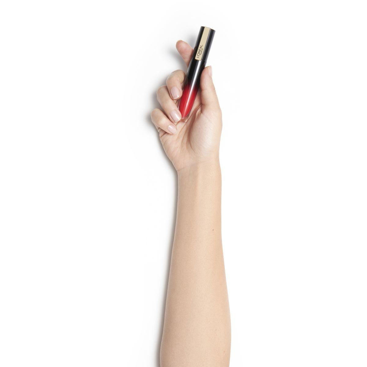 L'Oréal Paris Brilliant Signature Rossetto Liquido Effetto Laccato Lucido a Lunga Tenuta – La Rivoluzione Vinilica Anti-Appiccichio con Formula all'Acqua per Labbra Leggere e a Zero Spessore