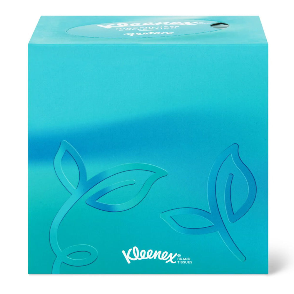 Kleenex Mindfulness Collection Box 48 Fazzoletti Bianchi 3 Veli | Design Ispirato al Benessere Quotidiano | Ultra Morbidi e Delicati sulla Pelle | Scatola d'Arredo in Limited Edition