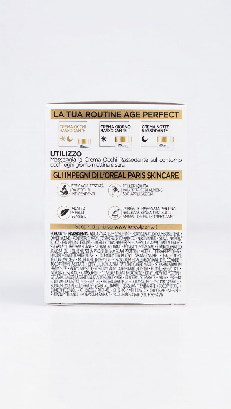 L'Oréal Paris Age Perfect Collagen Expert Crema Occhi 15ml – Trattamento Rassodante Anti-Rilassamento e Anti-Rughe per Pelli Mature 50+