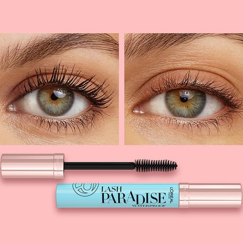 L'Oréal Paris Lash Paradise Extatic Mascara Waterproof Volumizzante e Allungante in Olio di Ricino – Sguardo Divino Resistente all'Acqua