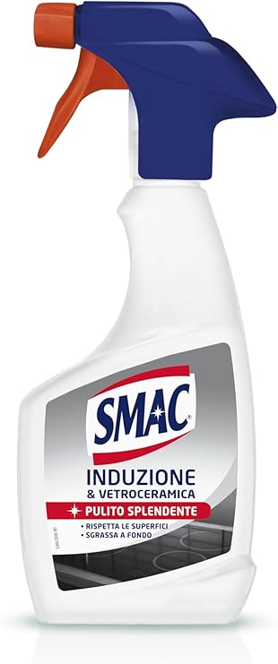 Smac Induzione & Vetroceramica Spray 500ml – Detergente Sgrassatore Lucidante Anti-Graffio