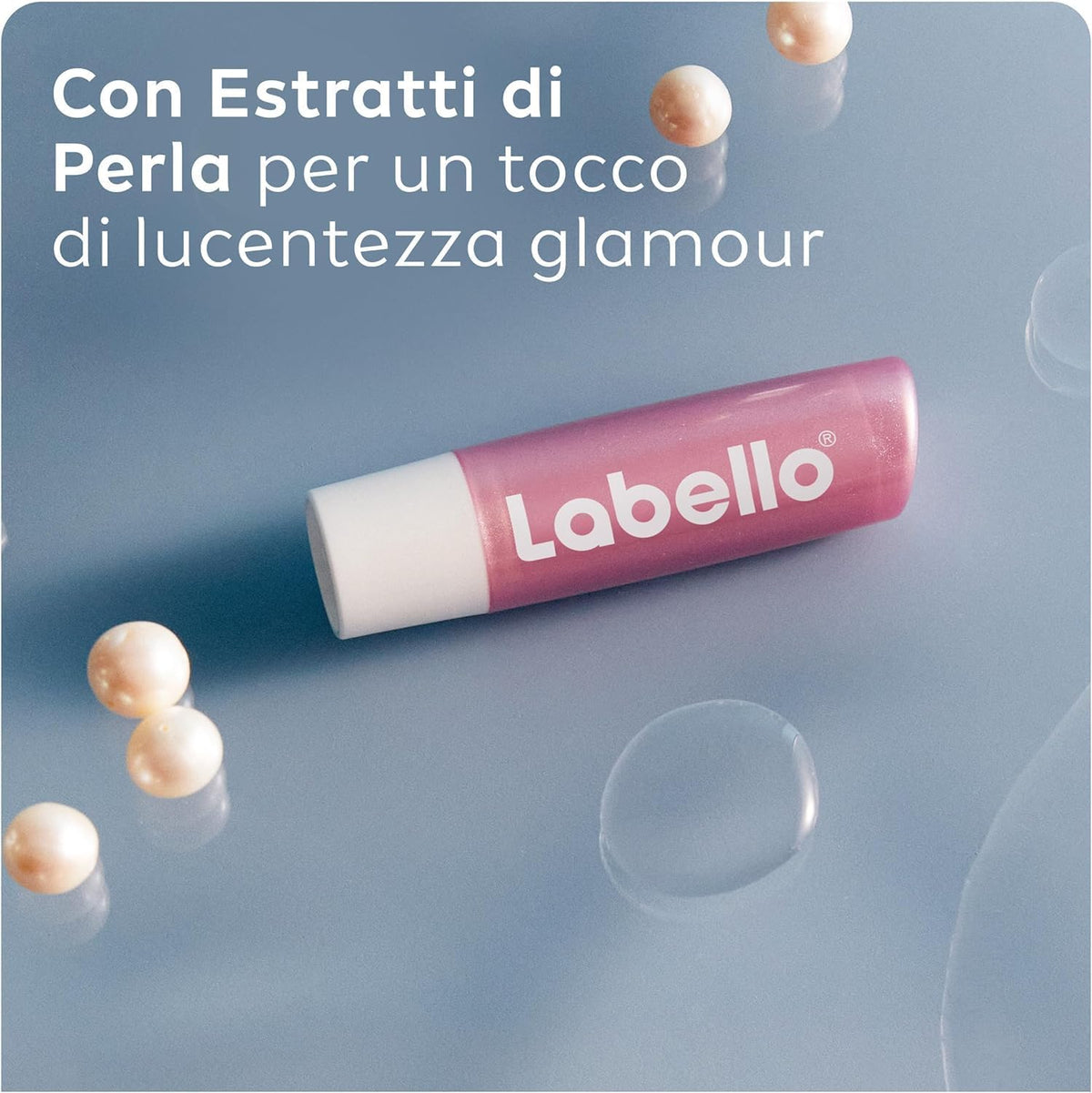 Labello Pearly Shine – Estratto di Perla e Burro di Karité Balsamo Labbra – Effetto Perla e Idratazione 24h