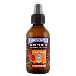I Provenzali Olio Capelli Cartamo 100ml – Trattamento Rivitalizzante per Capelli Trattati e Decolorati – Vegan e Senza Profumo – Dermatologicamente Testato