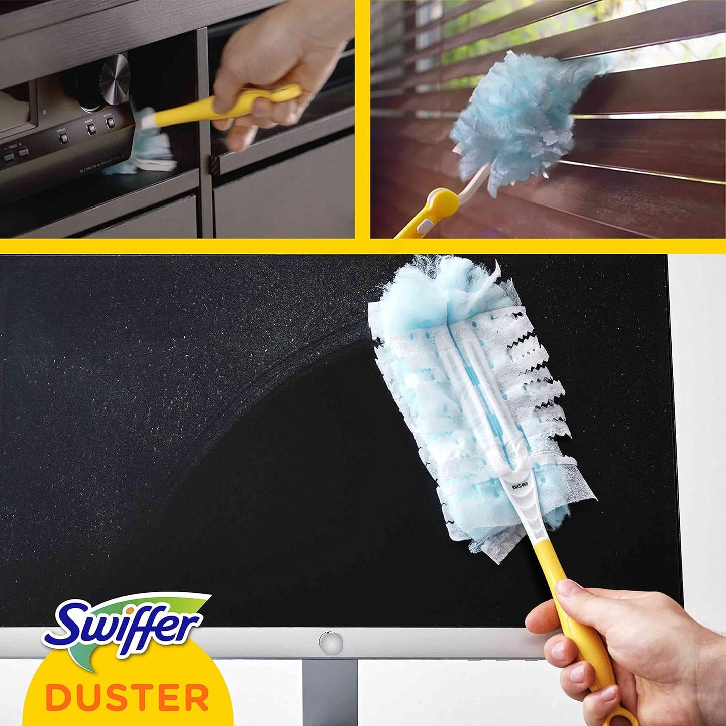 Swiffer Duster Ricambi Catturapolvere Clean & Fresh Maxi Pack 9 Piumini – Tecnologia Elettrostatica Cattura & Blocca 3X Anti-Allergeni