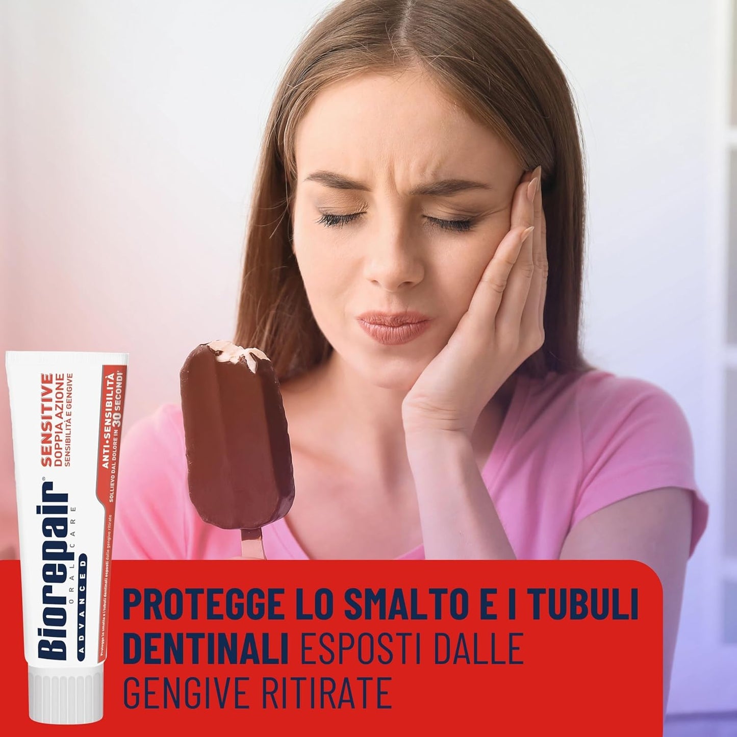 Biorepair Advanced Sensitive Doppia Azione 75ml – Dentifricio Anti-Sensibilità e Protezione Gengive Ritirate