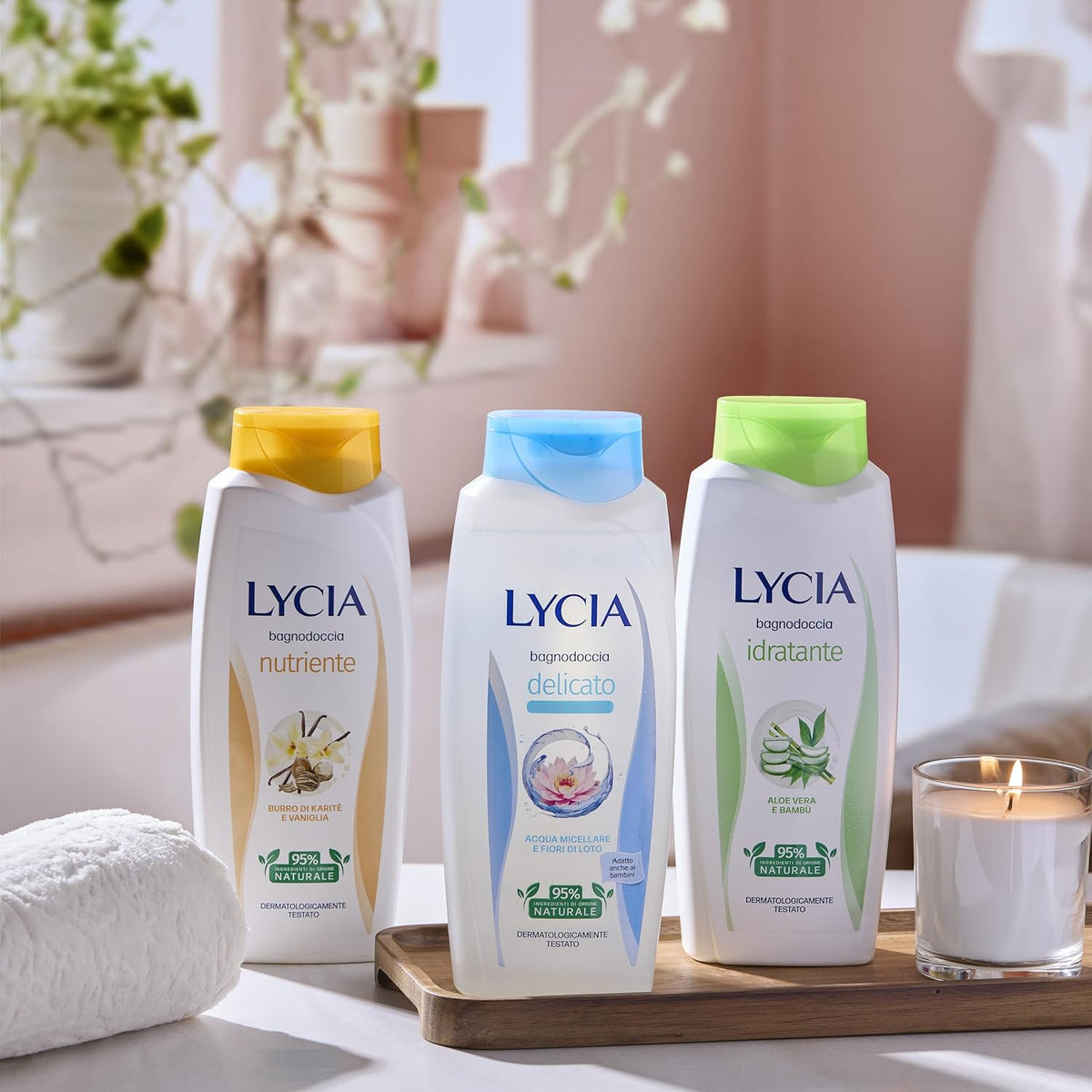Lycia Bagnodoccia Delicato 750ml | Tecnologia Acqua Micellare e Fiori di Loto | pH Fisiologico per Pelli Sensibili