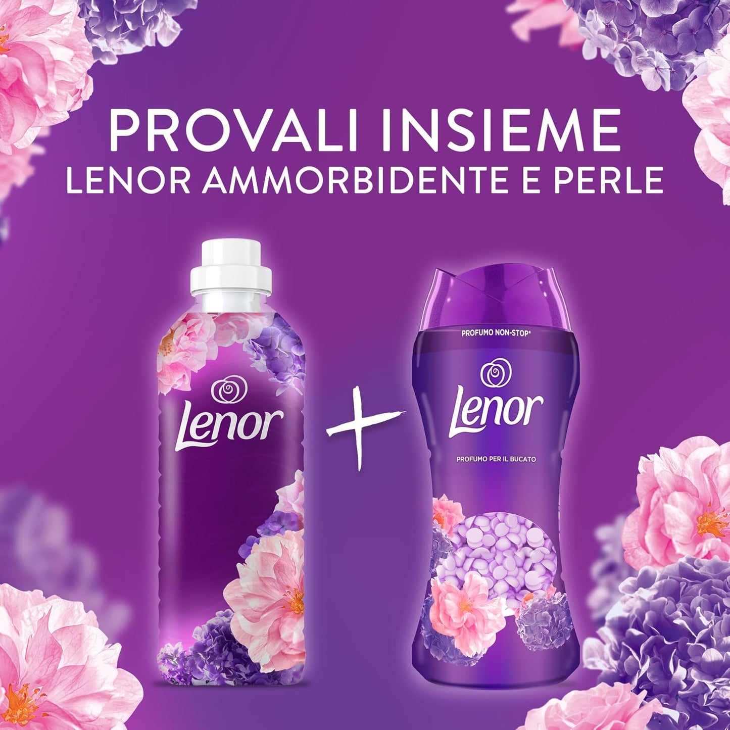Lenor Perle Profumate Ametista Rosa 195g | Intensificatore di Profumo per Bucato | Fragranza Floreale Lussuosa a Lunga Durata
