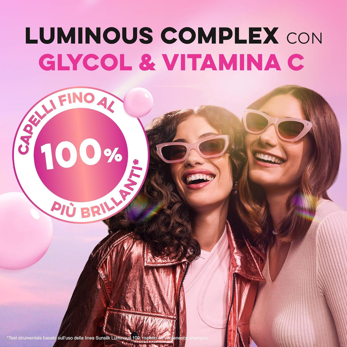 Sunsilk Maschera Luminous 100 440ml – Trattamento Gloss Professionale con 9% Glycol & Vitamina C – Effetto Specchio 100%