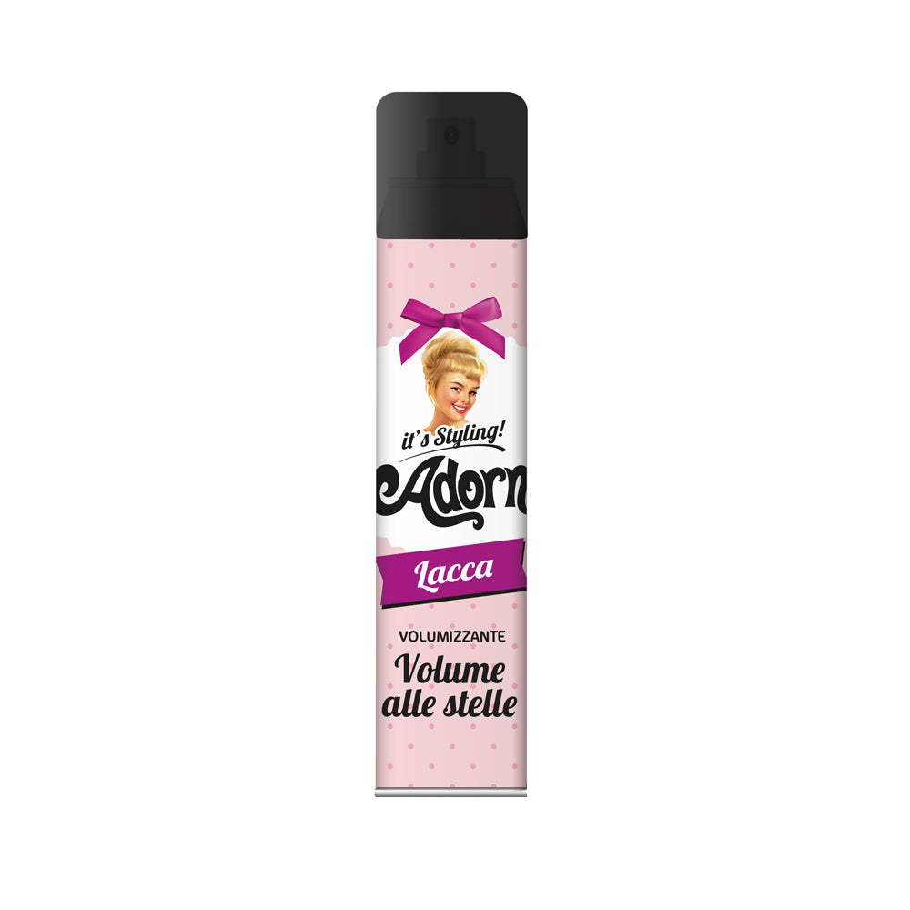 Adorn Lacca Volumizzante "Volume alle stelle" 250ml – Fissaggio a Lunga Durata Anti-Umidità – Effetto Vintage
