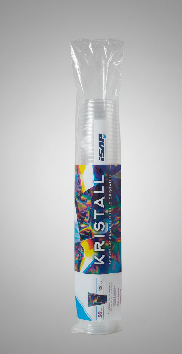 Bicchieri Kristal ISAP (50 pz) | 100ml Effetto Cristallo | Ideali per Shot, Liquori e Caffè