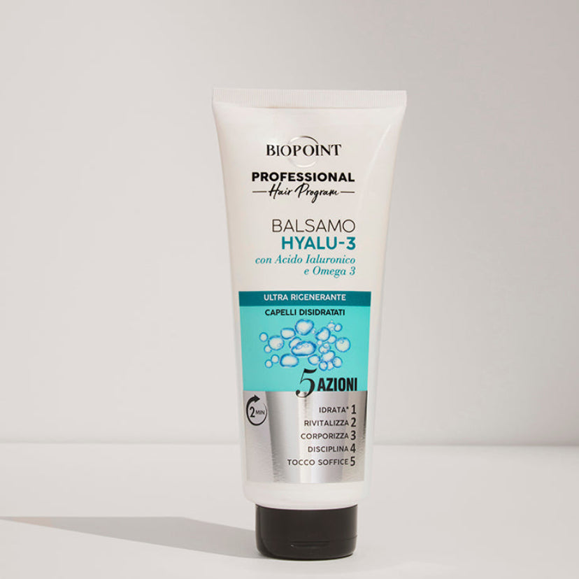 Biopoint Professional Balsamo Hyalu-3 350ml – Ultra Rigenerante con Acido Ialuronico e Omega 3