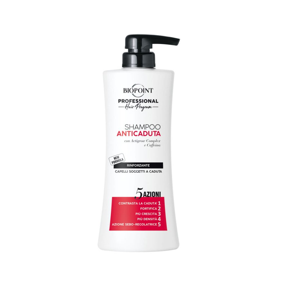 Biopoint Professional Shampoo Anticaduta 5 Azioni 400ml – Con Actigrow Complex e Caffeina