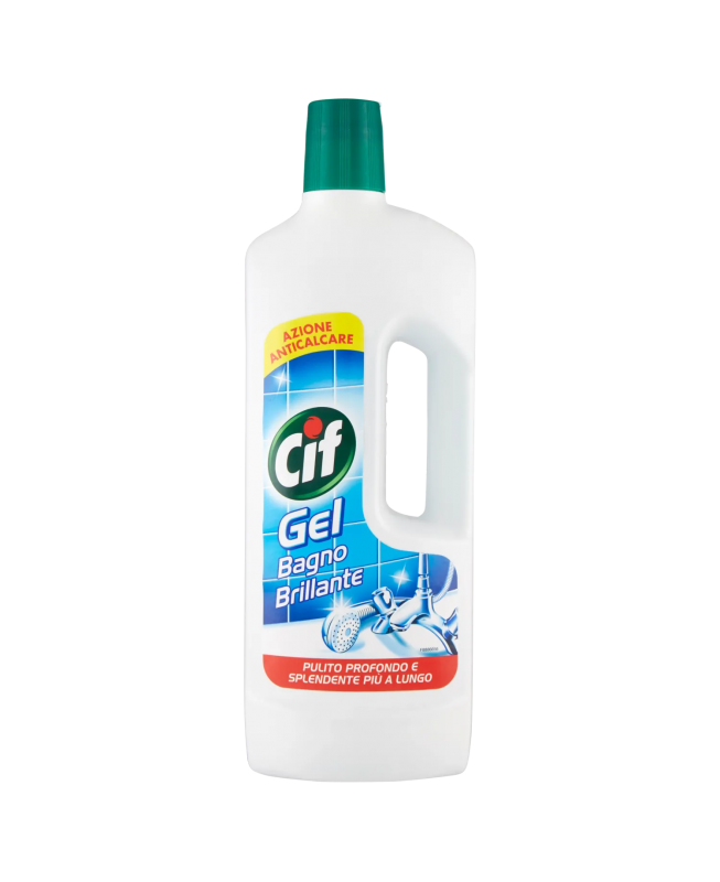 Cif Greenactive Gel Bagno Brillante 750ml | Azione Anticalcare con Attivi di Origine Naturale | Brillantezza Senza Aloni per Sanitari e Piastrelle