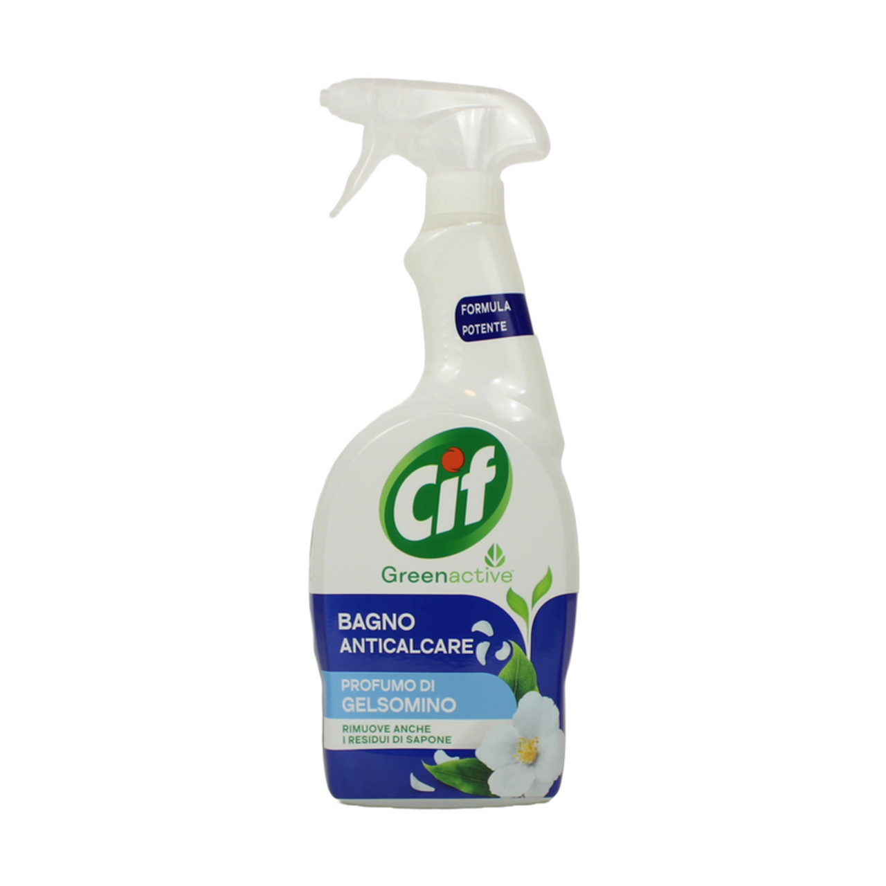 Cif Green Active Spray Bagno 650ml – Anticalcare Naturale e Rimuovi Residui di Sapone – Profumo Gelsomino – Bottiglia 50% Riciclata