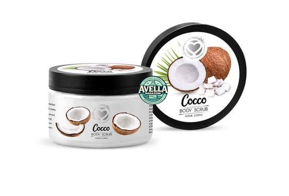 SetaBlu Scrub Corpo al Cocco 250ml in Vaso | Esfoliante, Rigenerante & Illuminante | Trattamento Levigante per Pelle Setosa e Luminosa