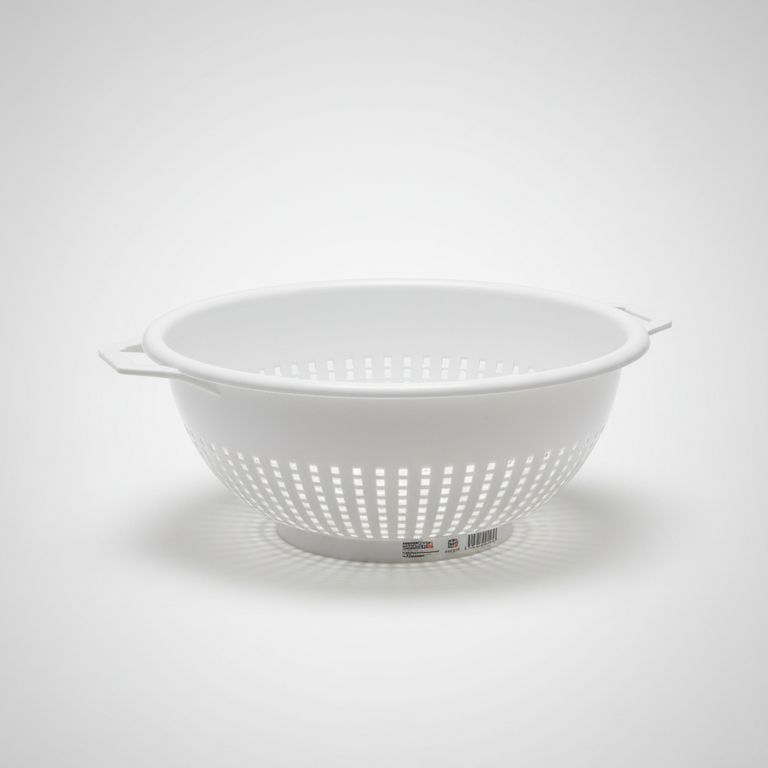 Colapasta LEGA in Plastica Bianca Ø 26 cm – Scolapasta Universale con Manico Ergonomico – Robusto e Lavabile in Lavastoviglie – Ideale per Pasta, Frutta e Verdura