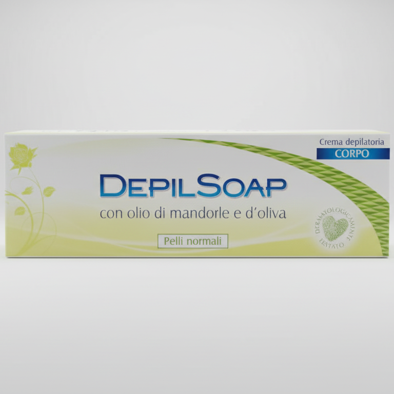 DepilSoap Crema Depilatoria Corpo Pelli Normali | Con Olio di Mandorle e Oliva | Idratante e Veloce