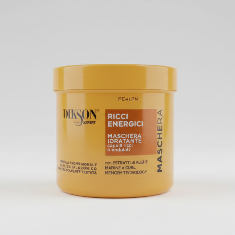 Dikson Maschera Idratante 500ml | Trattamento Intensivo per Capelli Ricci e Ondulati | Azione Anti-Crespo, Definizione Riccio e Districante Professionale