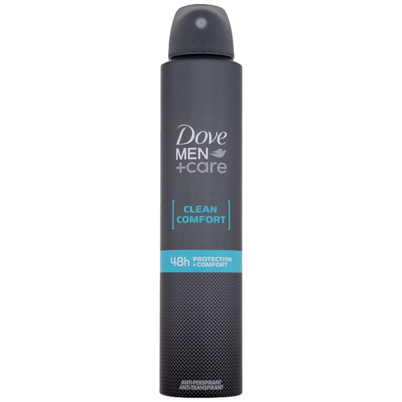Dove Men+Care Deodorante Spray Clean Comfort 200ml – Protezione Antitraspirante 48H – 1/4 di Tecnologia Idratante – 0% Alcool