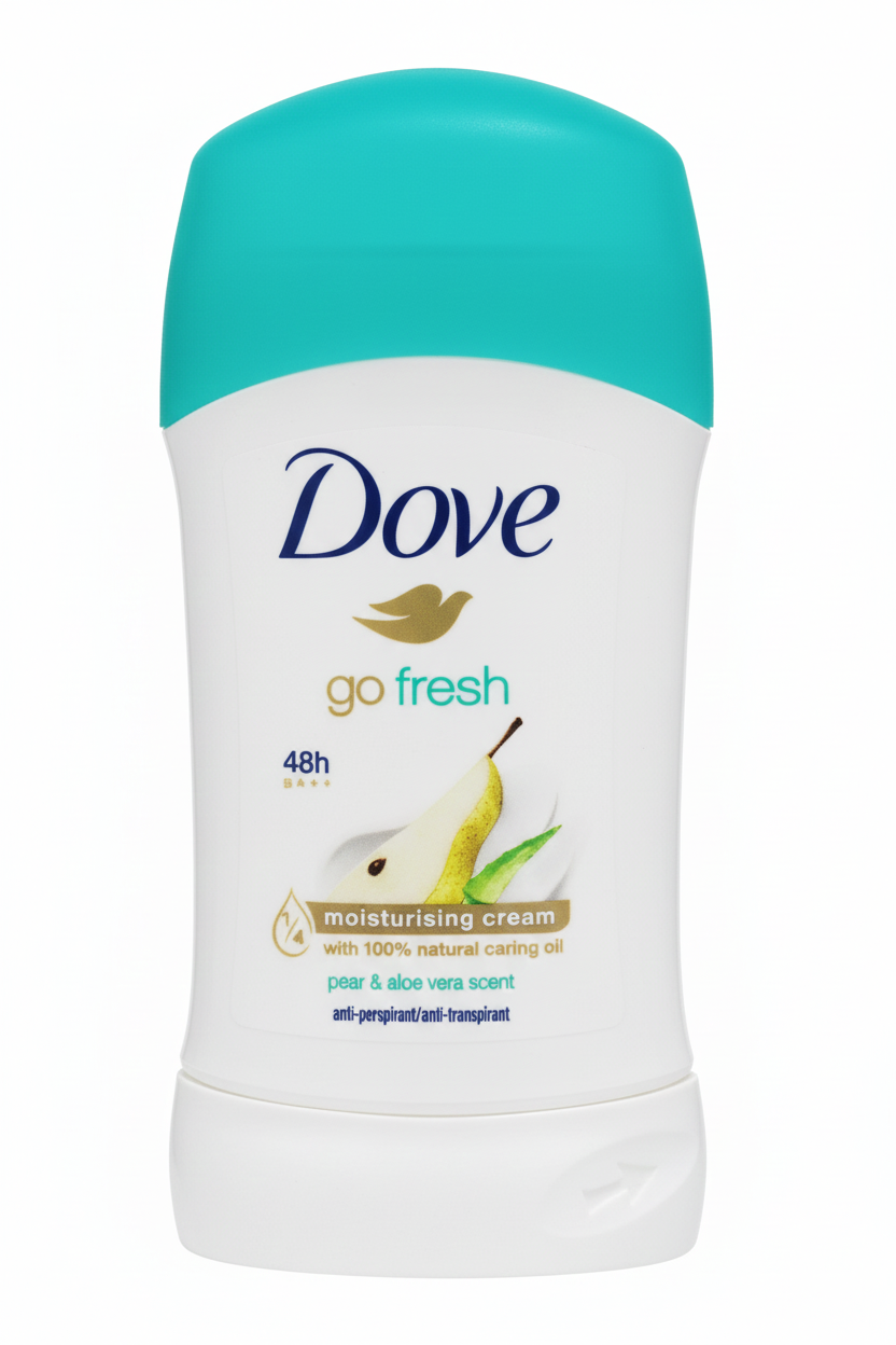Dove Go Fresh Deostick Aloe & Pera 30ml – Antitraspirante 48H – ¼ Crema Idratante – Lenitivo Post-Depilazione & 0% Alcool