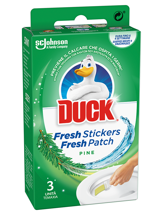 Duck - Fresh Stickers Pine Strisce Gel Autoadesive Igiene WC – Profumo Alpino
