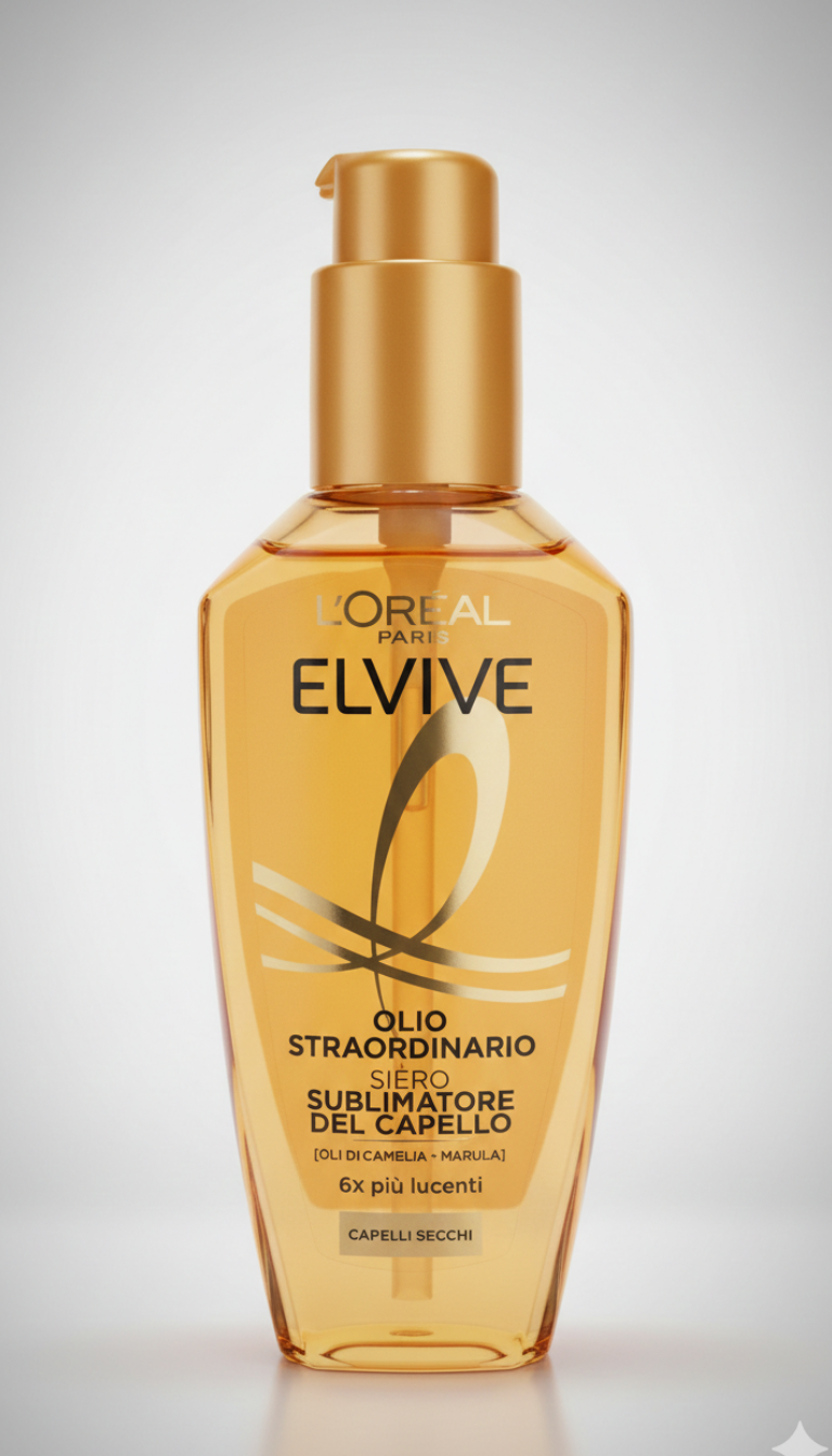 L'ORÉAL ELVIVE Olio Straordinario 100ml | Trattamento Multiuso per Capelli Secchi | Con 6 Oli di Fiori Preziosi
