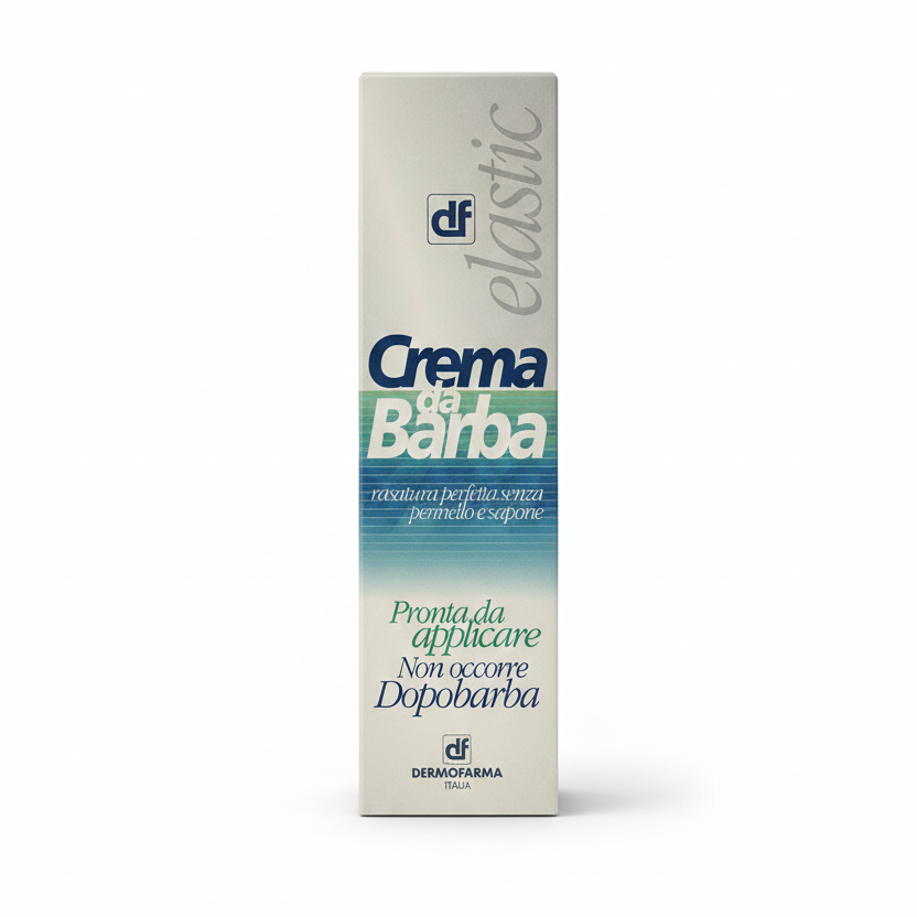 Elastic Crema da Barba 150ml – Emulsione Tonificante & Emostatica – Per Pelli Delicate, Senza Pennello né Sapone