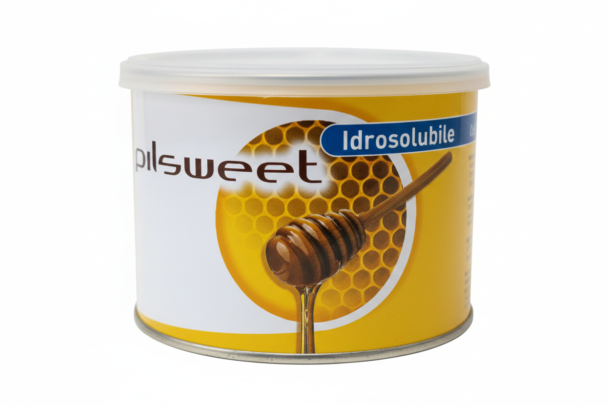 Epilsweet Cera Depilatoria Idrosolubile 400ml | Fragranza Miele | Naturale a Base di Zucchero | Lavabile con Acqua Made in Italy