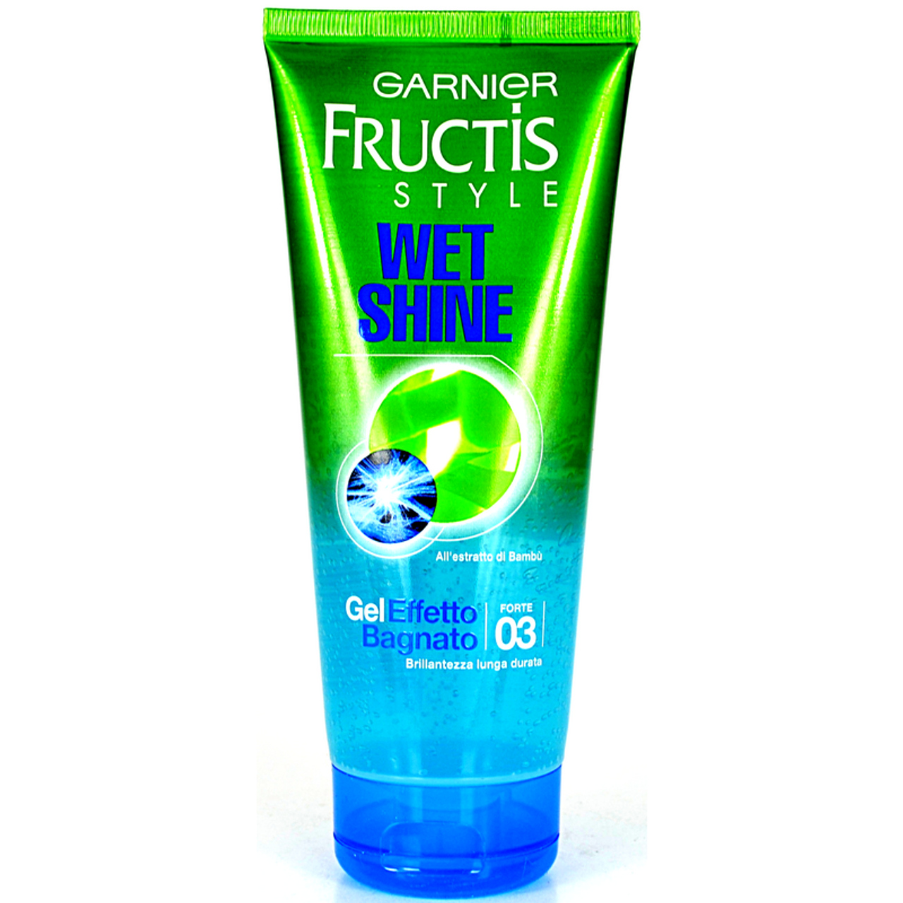 GARNIER Fructis Style Gel Wet Shine Forte 200ml | Effetto Bagnato Intenso | Fissaggio Forte con Estratto di Bambù