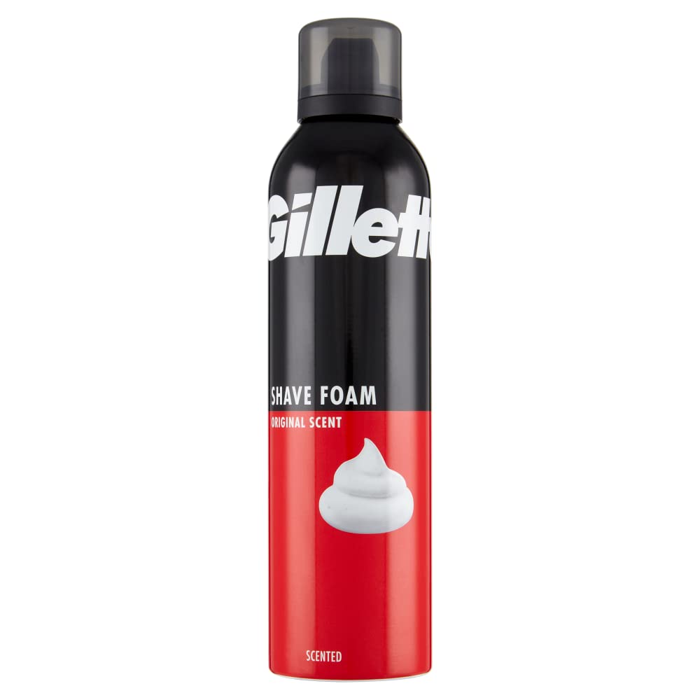 Gillette Schiuma da Barba Classica Scented 300ml – Formula Comfort Glide™ – Rasatura Tradizionale Profonda e Anti-Irritazioni
