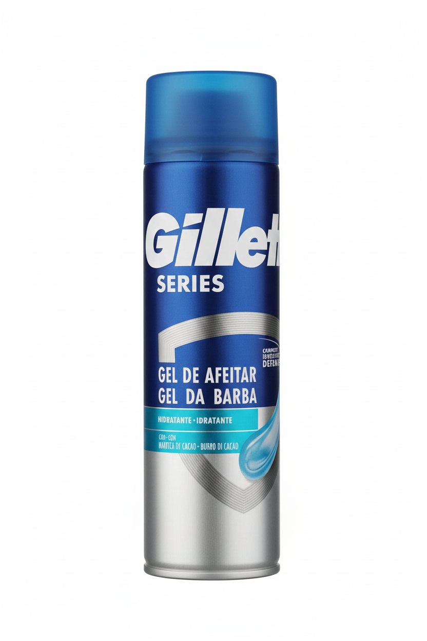 Gel da Barba Gillette Series Rinfrescante 200ml con Eucalipto, formula per pelli sensibili, effetto fresco immediato, protezione anti-arrossamenti e rasatura scorrevole