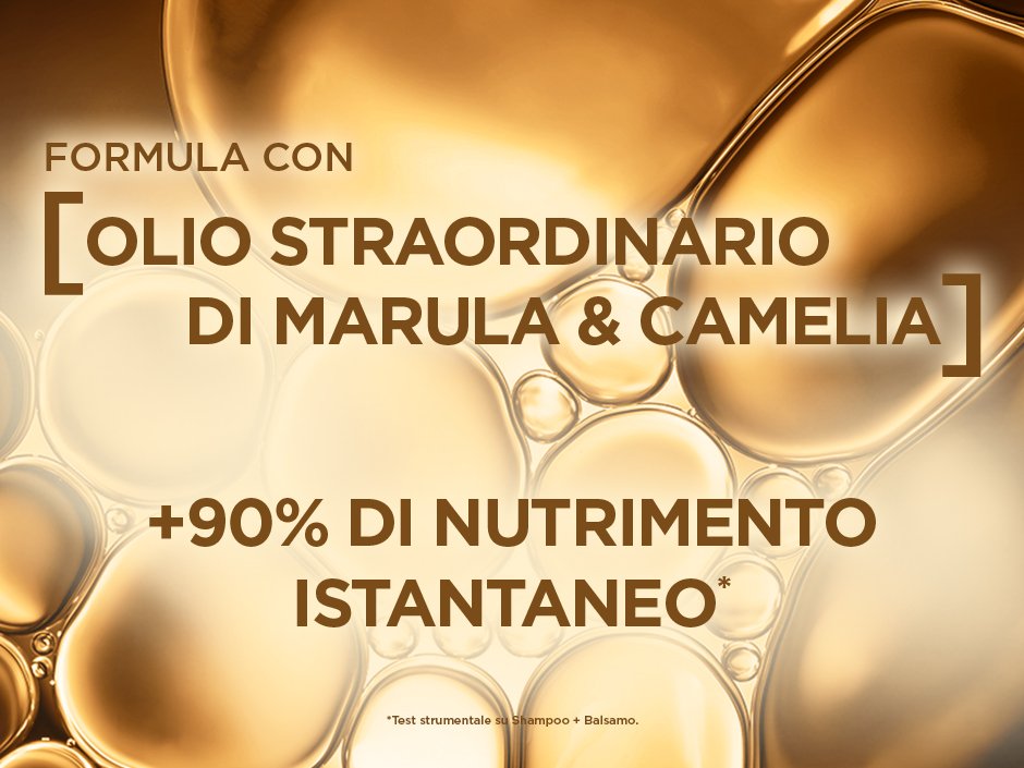 L'Oréal Paris Elvive Balsamo Olio Straordinario per Capelli Secchi con Olio di Camelia e Marula (400 ml) – Nutrimento Sublime e Lucentezza Fino a 8 Settimane