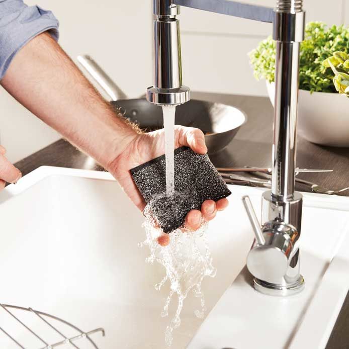 Vileda Glitzi Power Inox 2 Pezzi – Paglietta in Acciaio Inossidabile ad Alta Durata – Ultra Resistente per Sporco Bruciato – Antiruggine