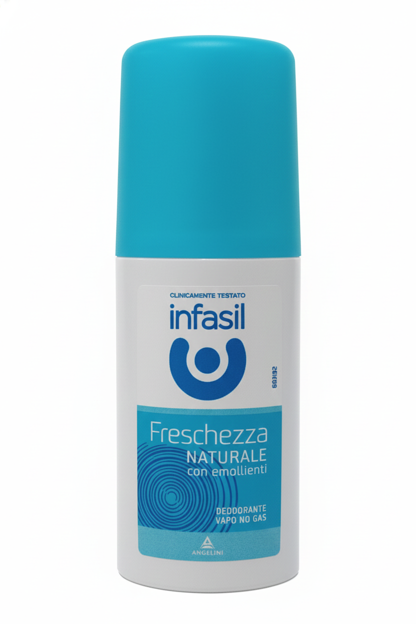 Infasil Freschezza Naturale Vapo No Gas 70ml | Protezione Anti-Odore 24H | Con Attivi Emollienti | Clinicamente Testato