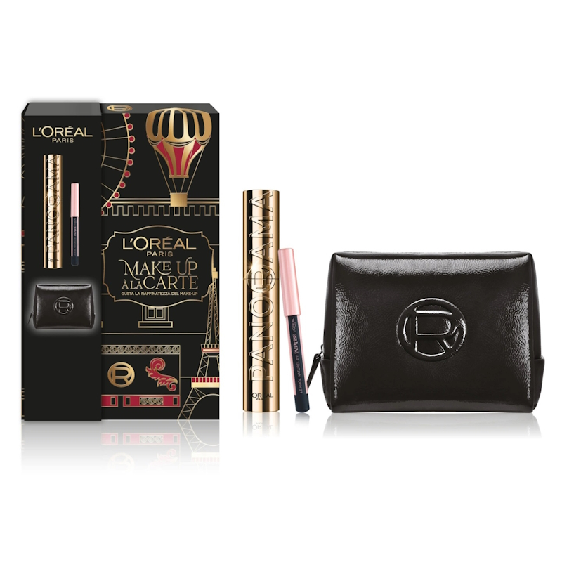 L'Oréal Paris Kit Regalo Make-up Occhi | Mascara Panorama Nero Extra Volume + Mini Matita Le Khôl | Con Pochette