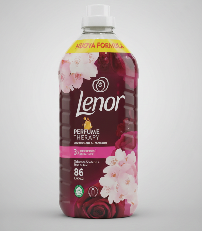 Lenor | Ammorbidente Concentrato Premium | Gelsomino Scarlatto & Rose de Mai | 1.806 Litri | 86 Lavaggi | Freschezza di Lunga Durata | Morbidezza a Base Vegetale | Fragranza Fiorita Sofisticata