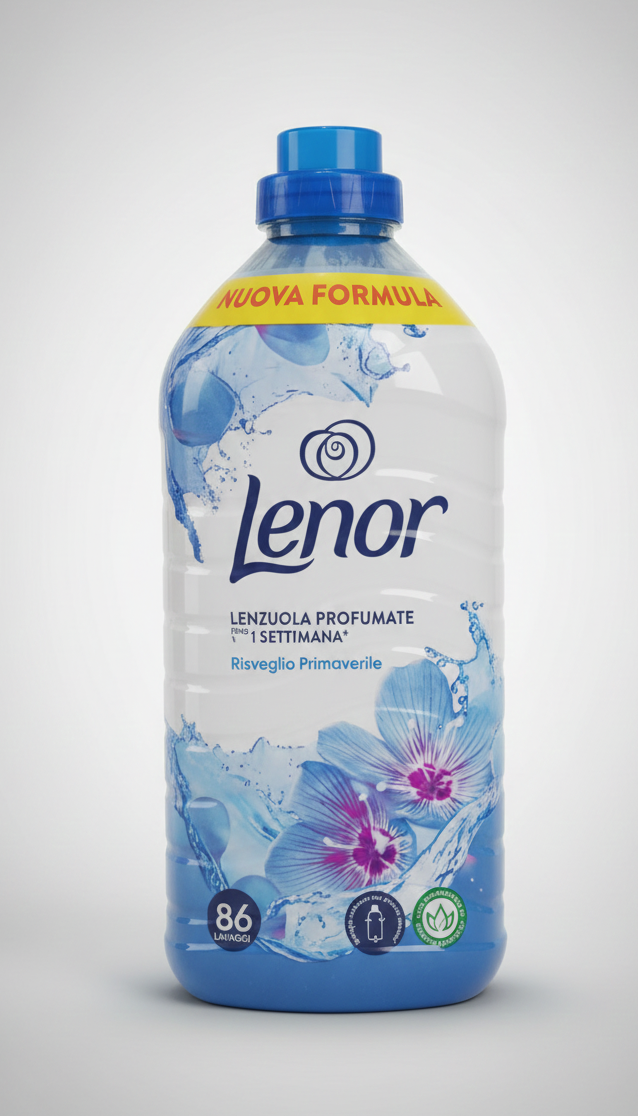 LENOR Ammorbidente Concentrato Risveglio Primaverile 1,806 L | 86 Lavaggi Maxi Formato | Morbidezza Vegetale e Azione Anti-Age