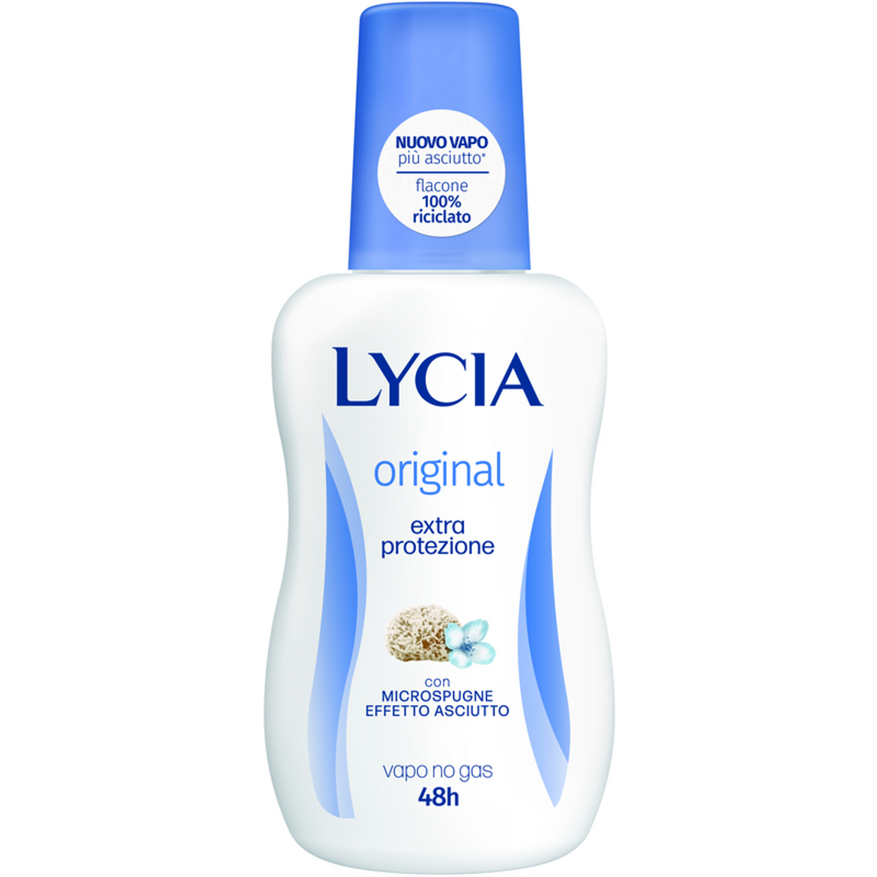 Lycia Original Deodorante Vapo 75ml | Extra Protezione 48H | Effetto Asciutto con Microspugne Intelligenti