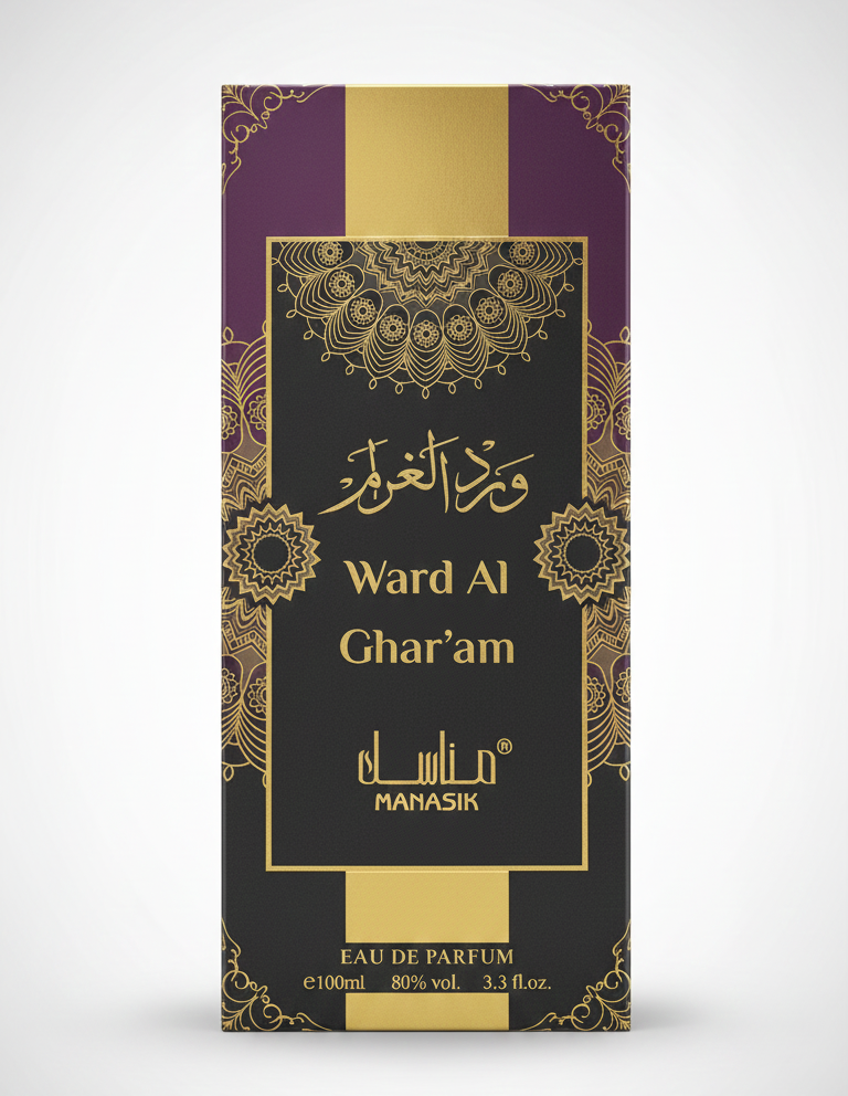 MANASIK Ward Al Ghar'am Eau de Parfum 100ml | Fragranza Orientale Intensa Lunga Durata | 80% Vol.