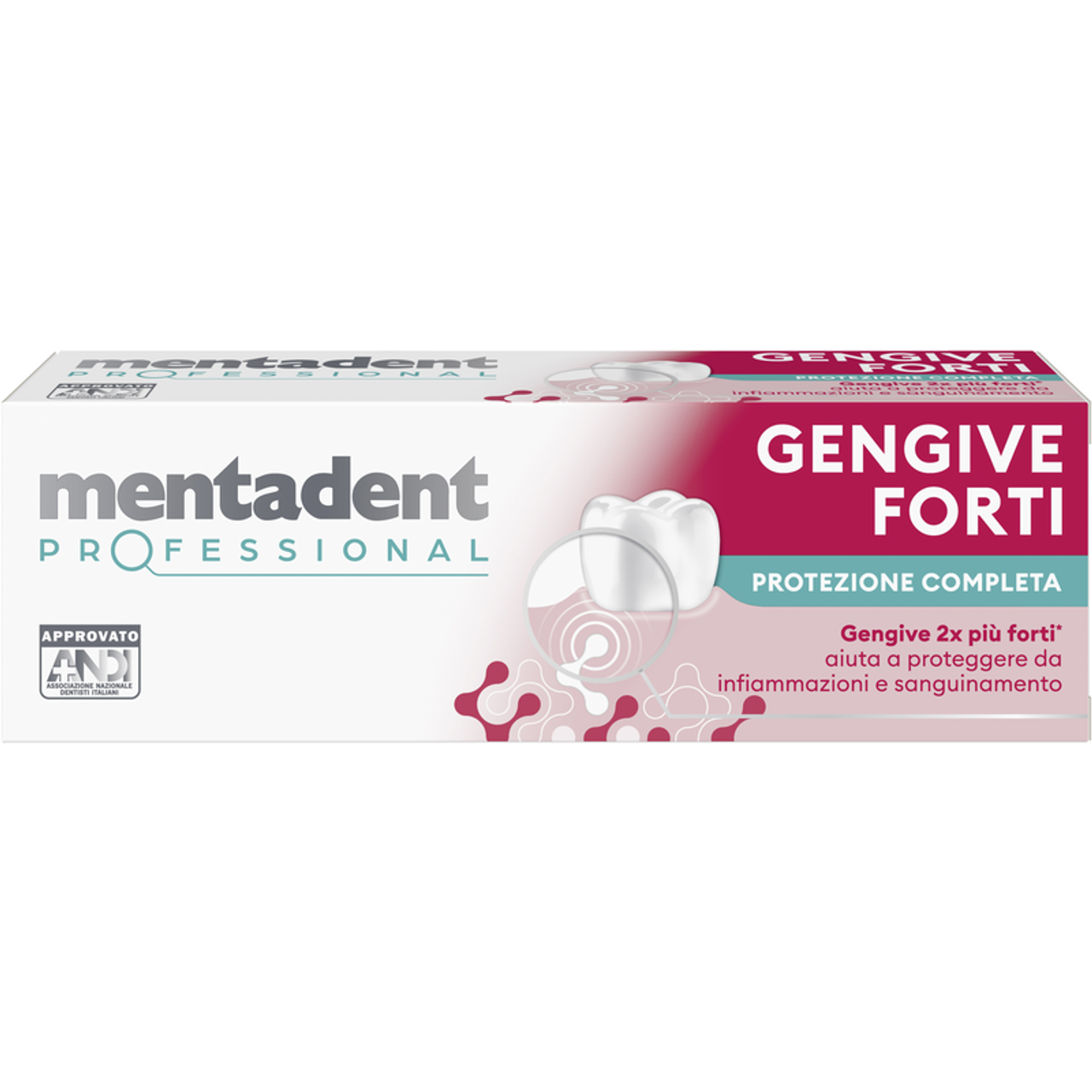 Mentadent Professional Gengive Forti 75ml – Dentifricio con Zinco Minerale e CPC – Previene Sanguinamento e Infiammazione – Barriera Protettiva 24H