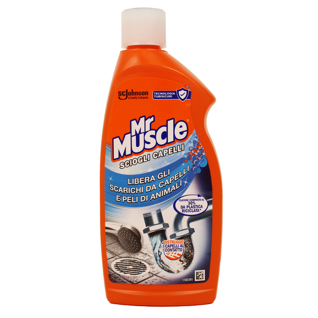 Mr Muscle® Sciogli Capelli 500ml | Disgorgante Gel Bagno e Doccia | Agisce in 5 Minuti | Sicuro sui Tubi