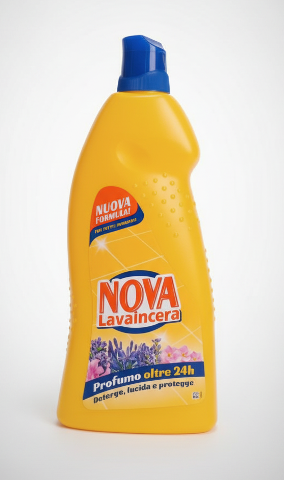 NOVA Lavaincera Triplazione alla Lavanda | 900 ml | Detergente Lucidante 3-in-1 | Per Marmo, Parquet, Ceramica e Cotto | Senza Lucidatrice