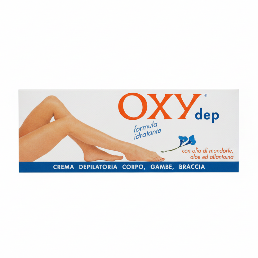 Oxy Crema Depilatoria Idratante 150ml – Pelle Liscia e Morbida – Con Olio di Mandorle, Aloe e Allantoina – Per Corpo, Gambe e Braccia