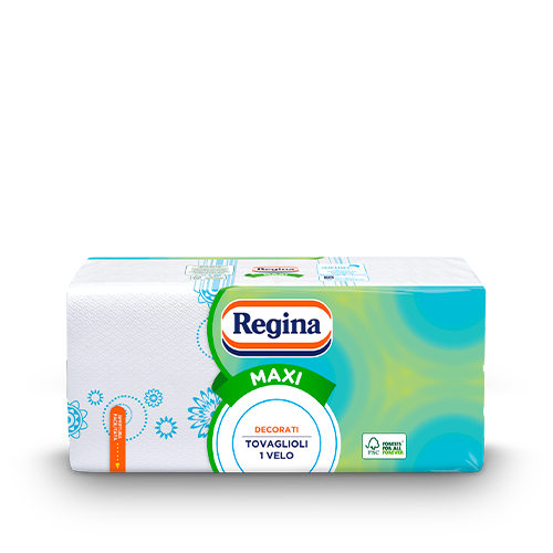 Regina Tovaglioli Maxi 1 Velo | Confezione da 250 Pezzi | Pura Cellulosa Certificata FSC® | Morbidi e Resistenti per Uso Domestico e Professionale