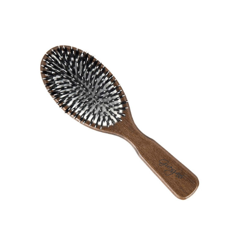Guenzani Spazzola Professionale N.118N | Specifica per Extension e Capelli Delicati | Picchi in Nylon Soft Touch | Manico in Legno Naturale | Districante Anti-Rottura