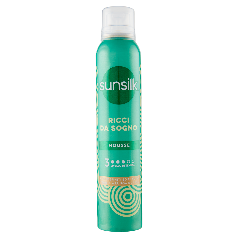 Sunsilk Ricci da Sogno Mousse 200ml – Definizione Intensa ed Elasticità – Tenuta Media Livello 3 – Azione Anti-Crespo per Ricci Morbidi e Luminosi