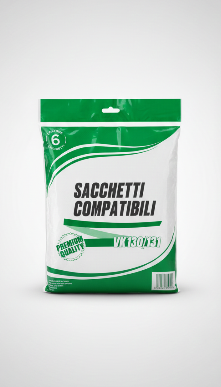 DL SERVICE 6 Sacchetti compatibili con Vorwerk Folletto 130/131 – Ricambi adattabili all'Aspirapolvere Vk 130 131 DL SERVICE 6 Sacchetti compatibili con Vorwerk Folletto 130/131 – Ricambi adattabili all'Aspirapolvere Vk 130 131